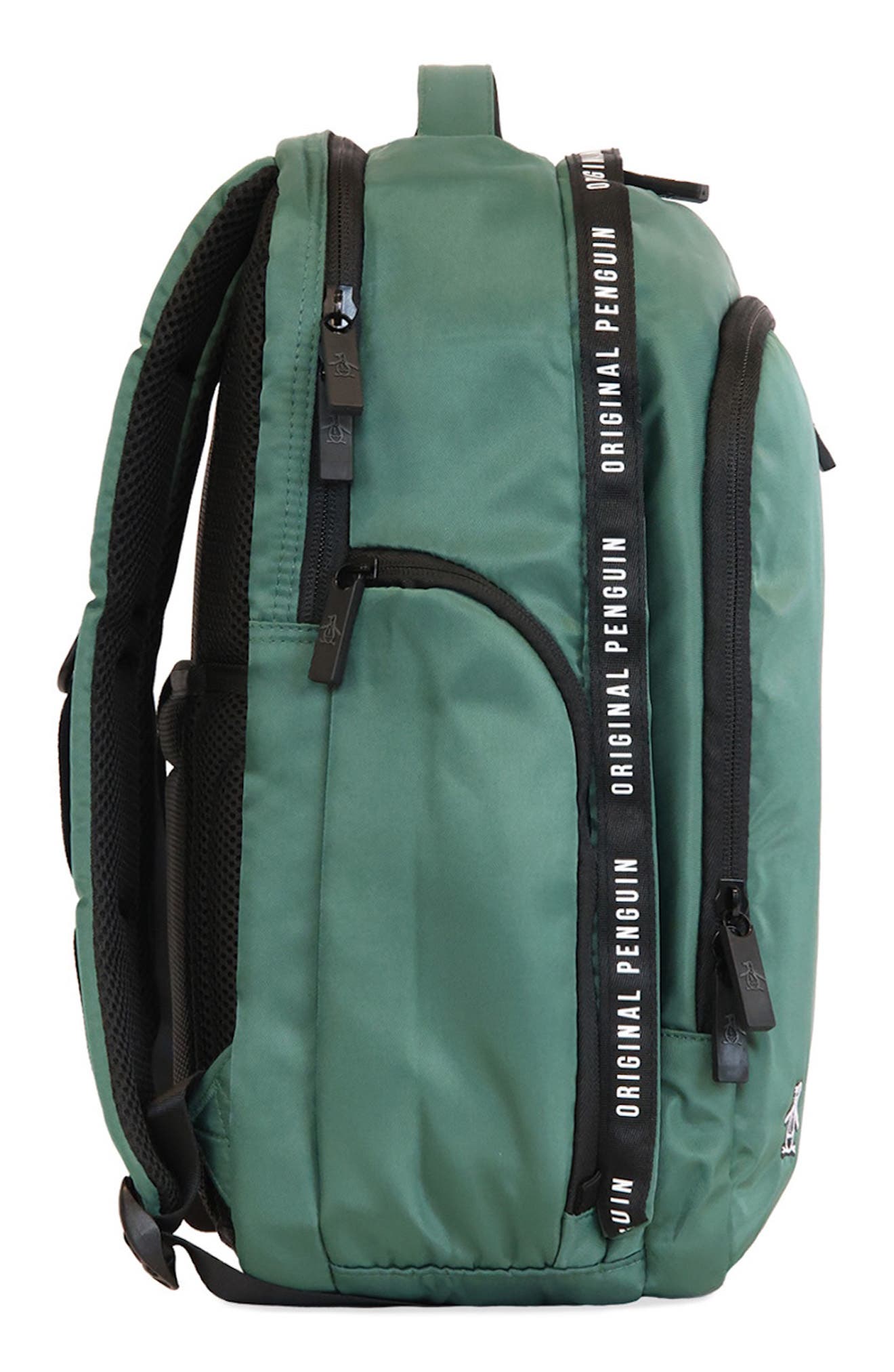 Original Penguin Zip Nylon Backpack, Alternate, color, Elm Green