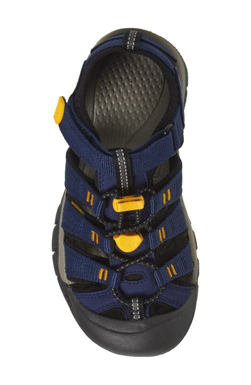 Keen Kids' Newport H2 Water Friendly Sandal In Naval Academy/ Yellow