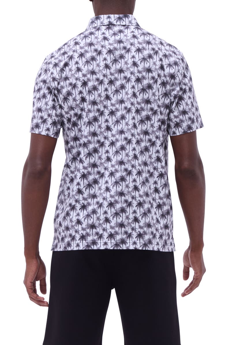 Bugatchi Victor OoohCotton<sup>®</sup> Palm Tree Print Polo, Alternate, color, Zinc