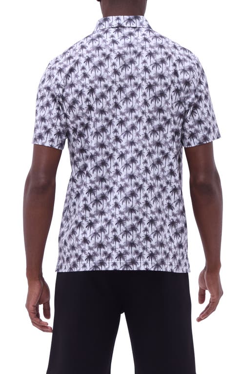 Bugatchi Victor Ooohcotton® Palm Tree Print Polo In Zinc