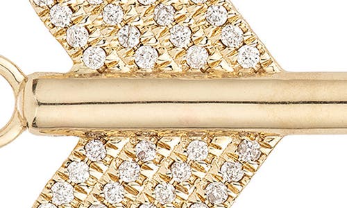 Shop Adina Reyter Diamond Arrow Hinged Charm In Yellow Gold/diamond