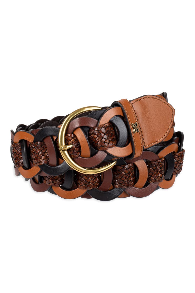 Link Woven Belt, Alternate, color, MULTI-BROWN