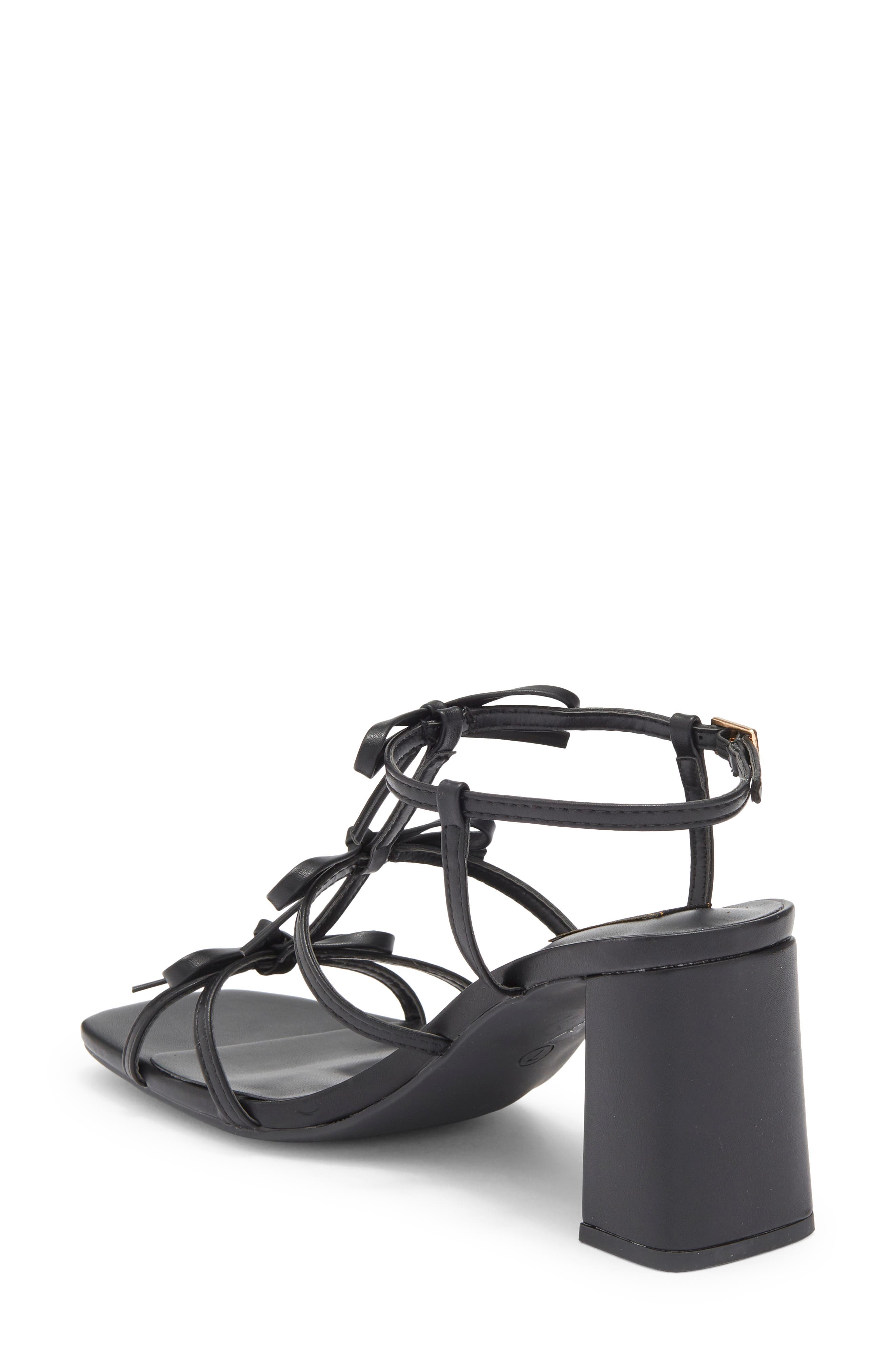 RACHEL Rachel Roy Cologne Bow Block Heel Sandal, Alternate, color, Black