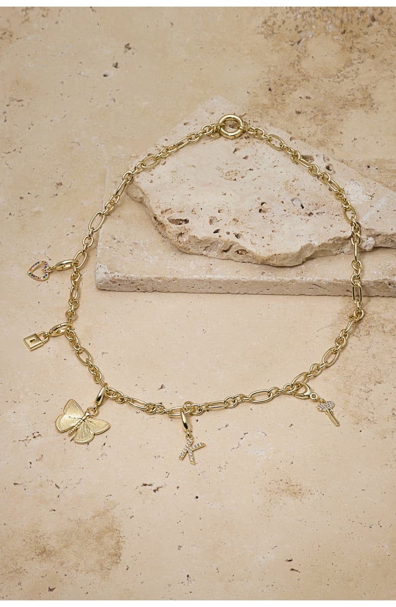 Untamed Petals Lock Charm, Alternate, color, Gold