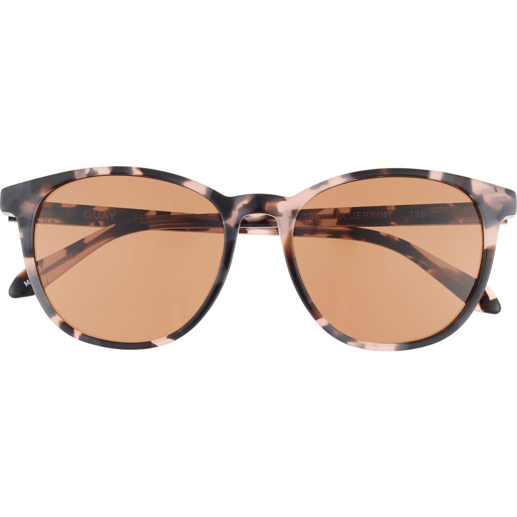 QUAY QUAY 51MM BLUEPRINT ROUND SUNGLASSES