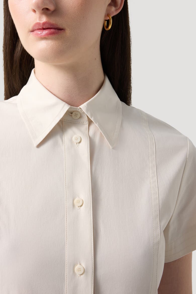 Poplin Blouse Dress Alison, Alternate, color, Cream