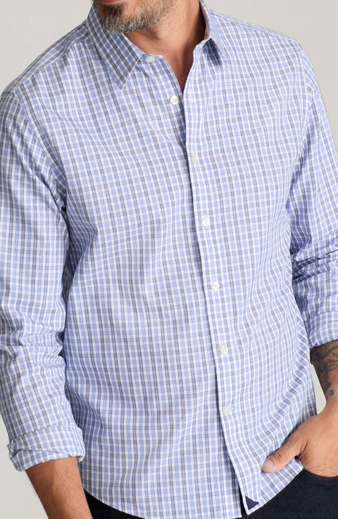 Durif Check Wrinkle Free Cotton Button-Up Shirt