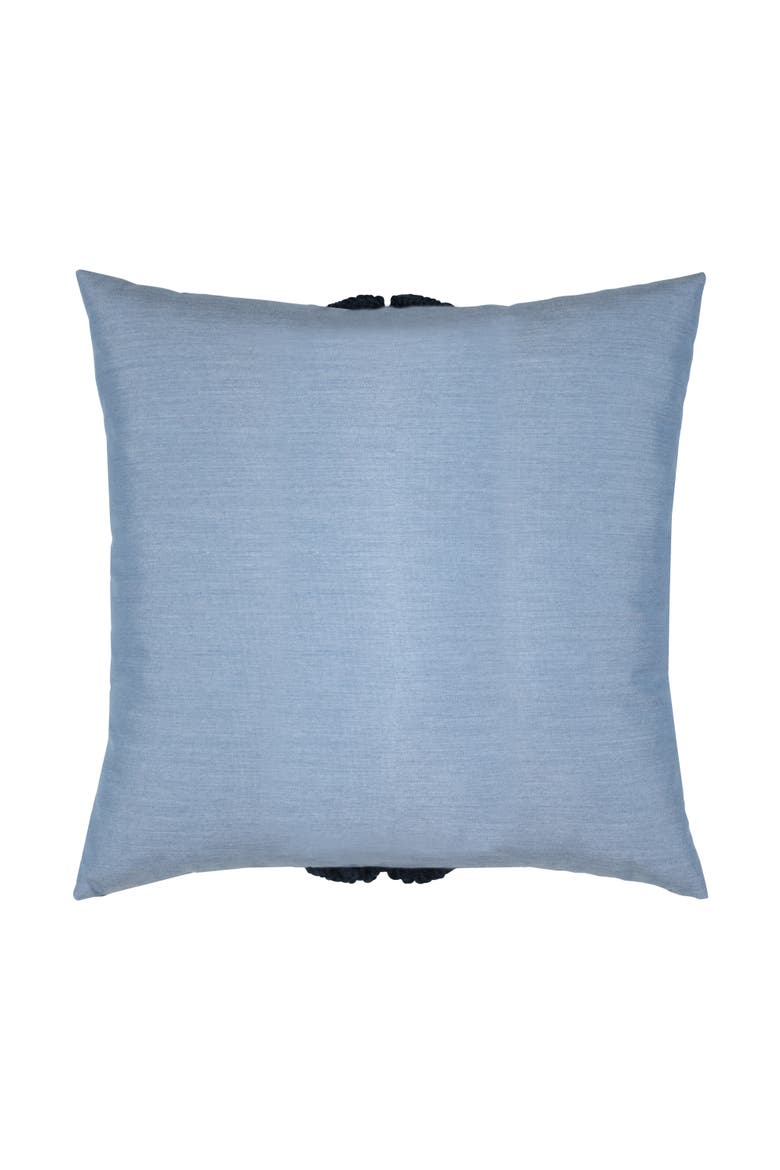 Palomar Handknotted Macrame Indoor & Outdoor Woven Accent Pillow, Alternate, color, Indigo