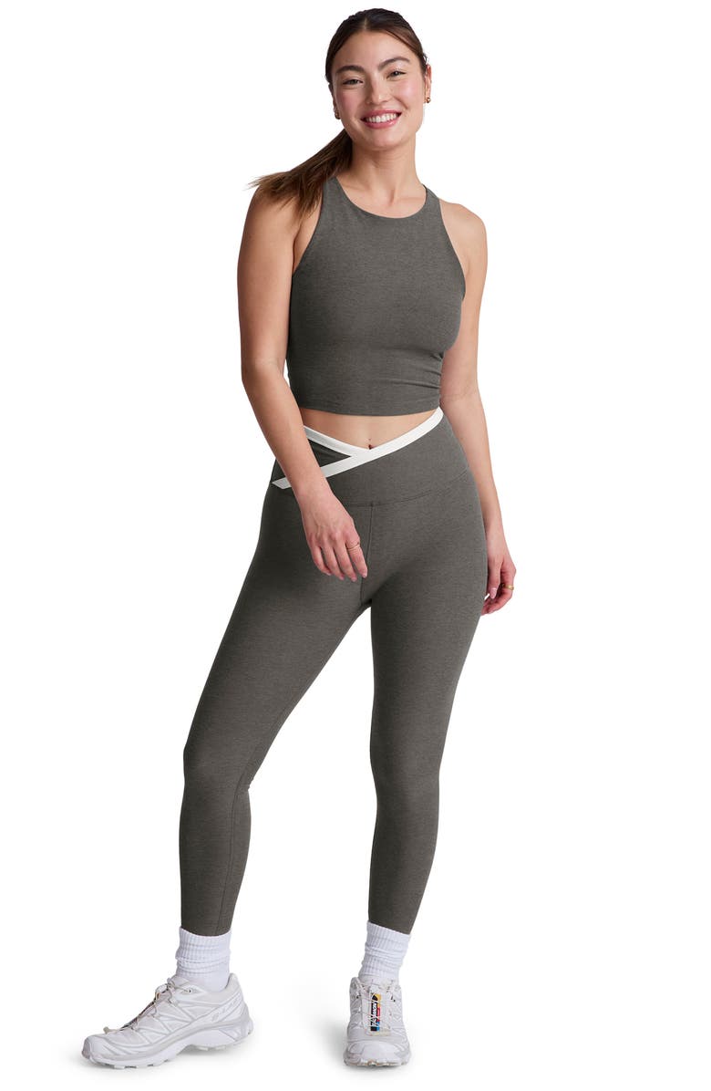 Beyond Yoga Spacedye Refocus Racerback Crop Tank, Alternate, color, True Gray Heather