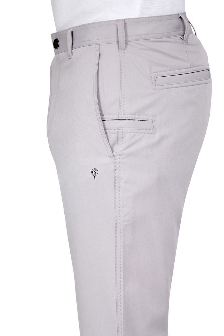 Regular Fit Solid Flat Front Recycled Performance Golf Pants, Alternate, color, STONE
