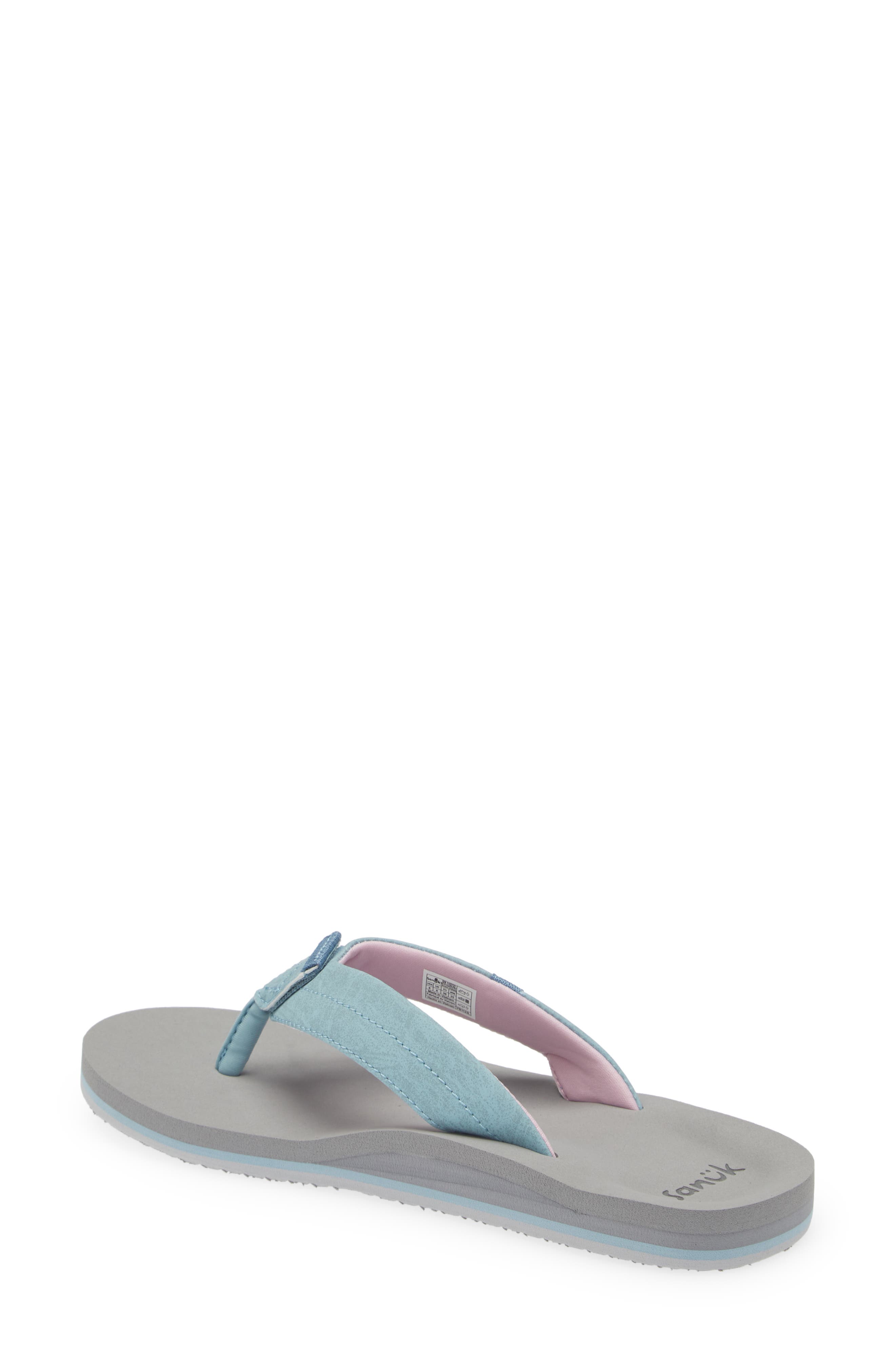 Sanuk Ziggy Switchfit Flip Flop, Alternate, color, Dusty Blue