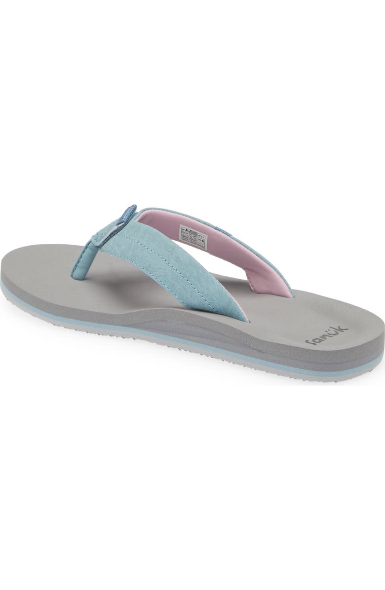 Sanuk Ziggy Switchfit Flip Flop, Alternate, color, Dusty Blue