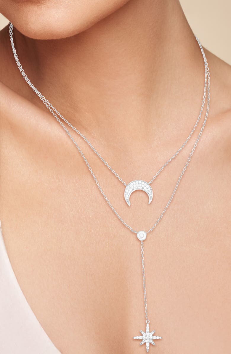 GLAZE JEWELRY Layered Necklace, Alternate, color, Silver