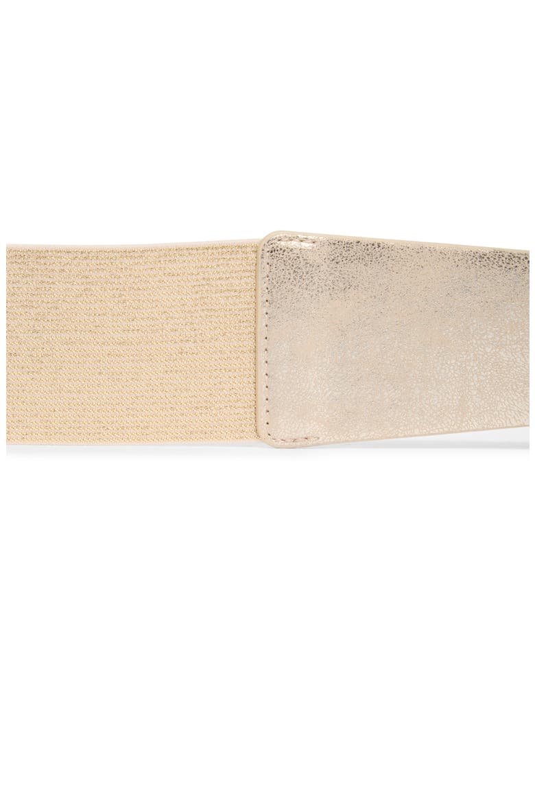 Faux Pearl Stretch Belt, Alternate, color, GOLD
