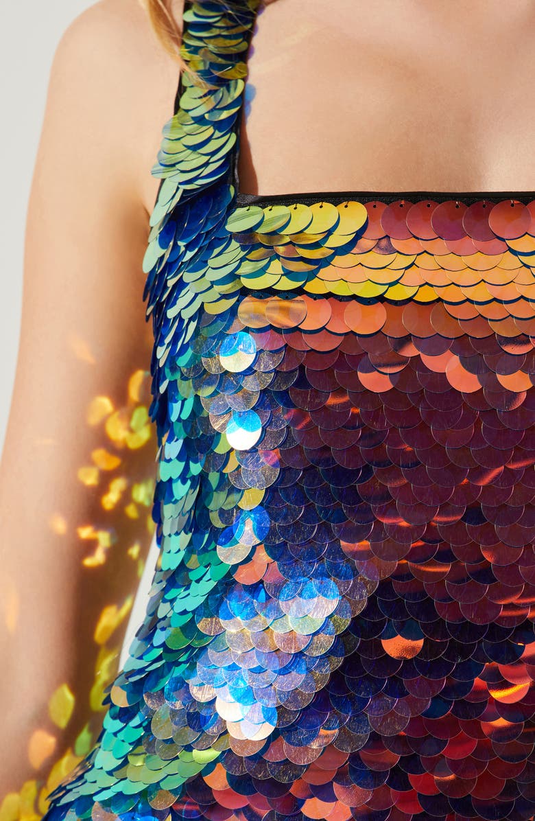ASTR the Label Sima Iridescent Sequin Minidress, Alternate, color, 