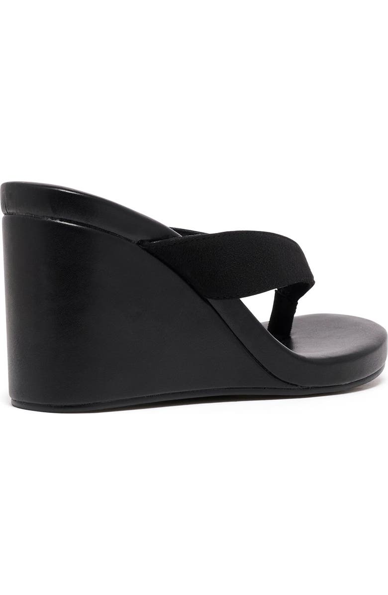 Therapy Australia Ren Wedge Sandal, Alternate, color, Black Microsuede