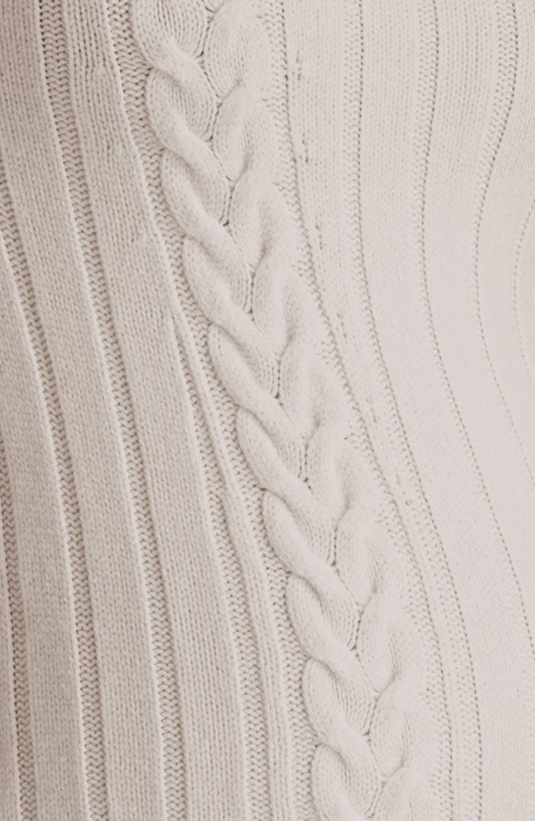 Pietro Brunelli Long Sleeve Mixed Stitch Maternity Midi Sweater Dress, Alternate, color, Light Beige