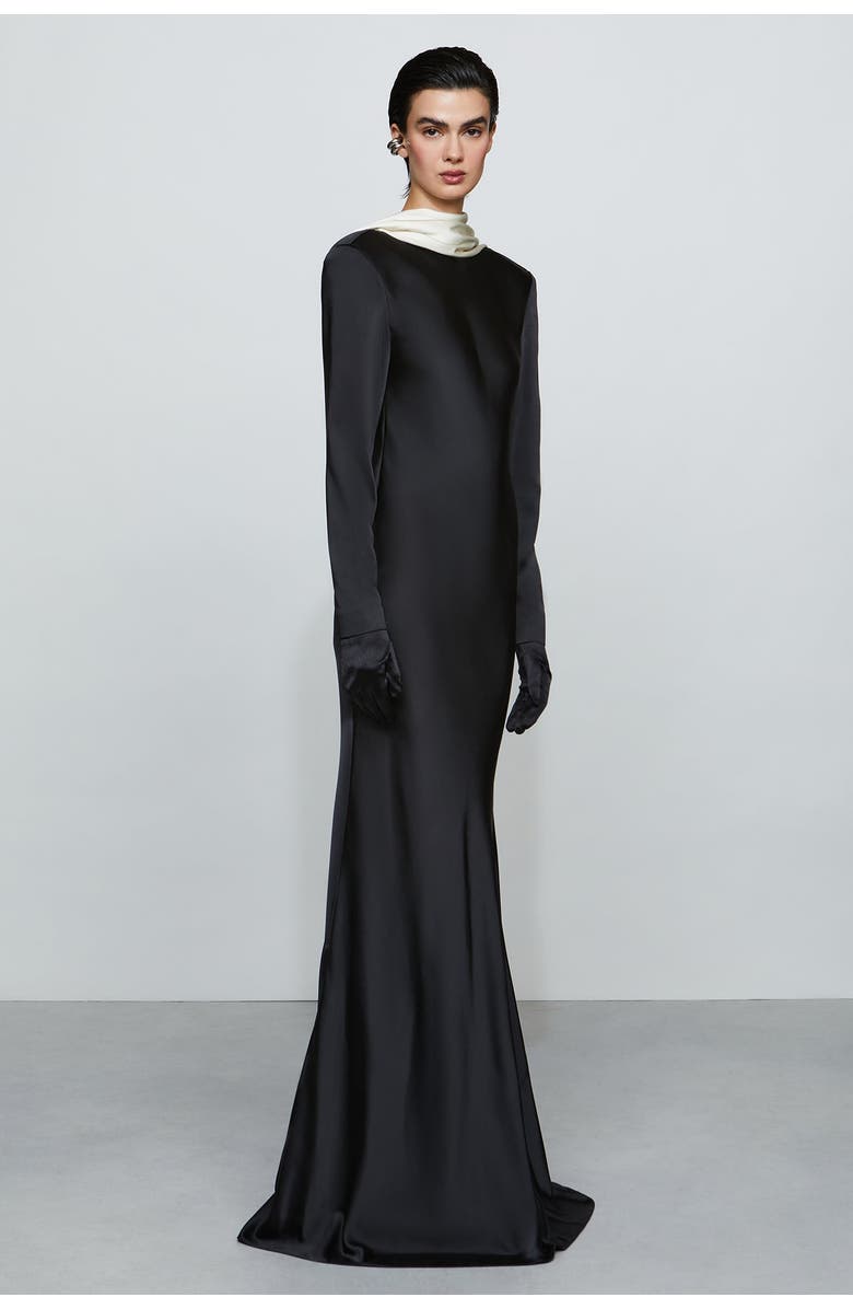 Et Ochs Allegra Gown, Alternate, color, Black/Ivory