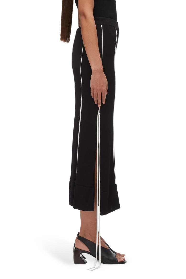Piped Knit Midi Skirt, Alternate, color, MIDNIGHT-IVORY