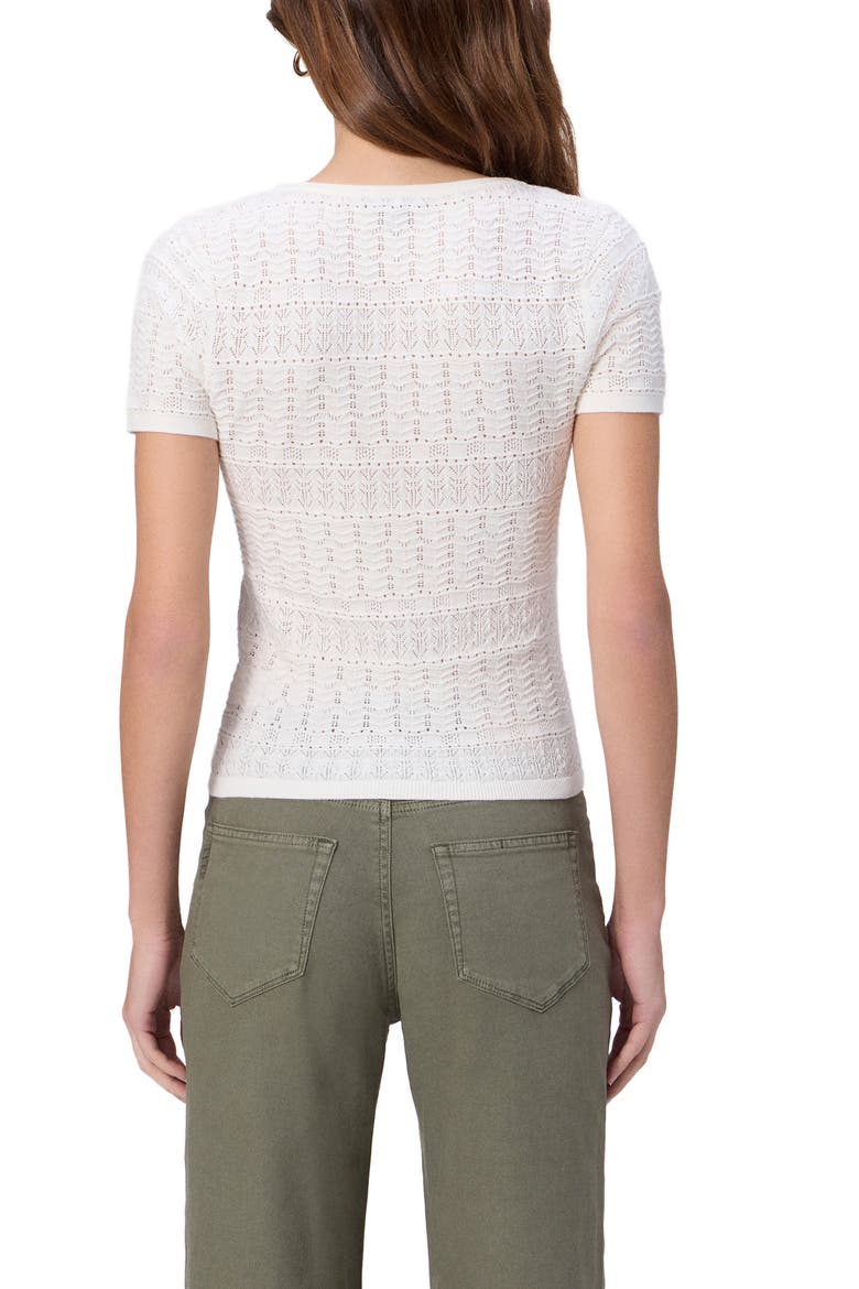Etoile Pointelle T-Shirt, Alternate, color, IVORY