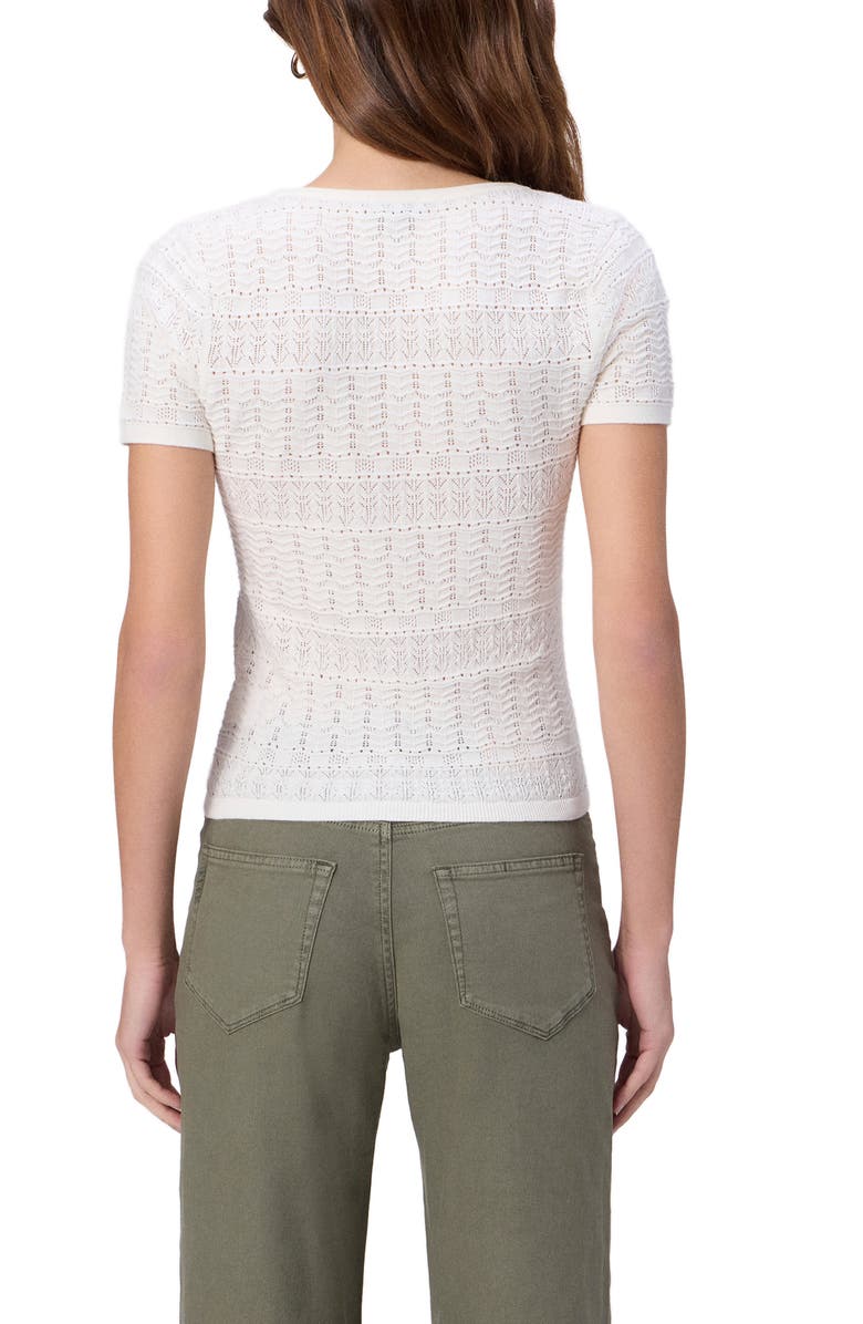 PAIGE Etoile Pointelle T-Shirt, Alternate, color, Ivory