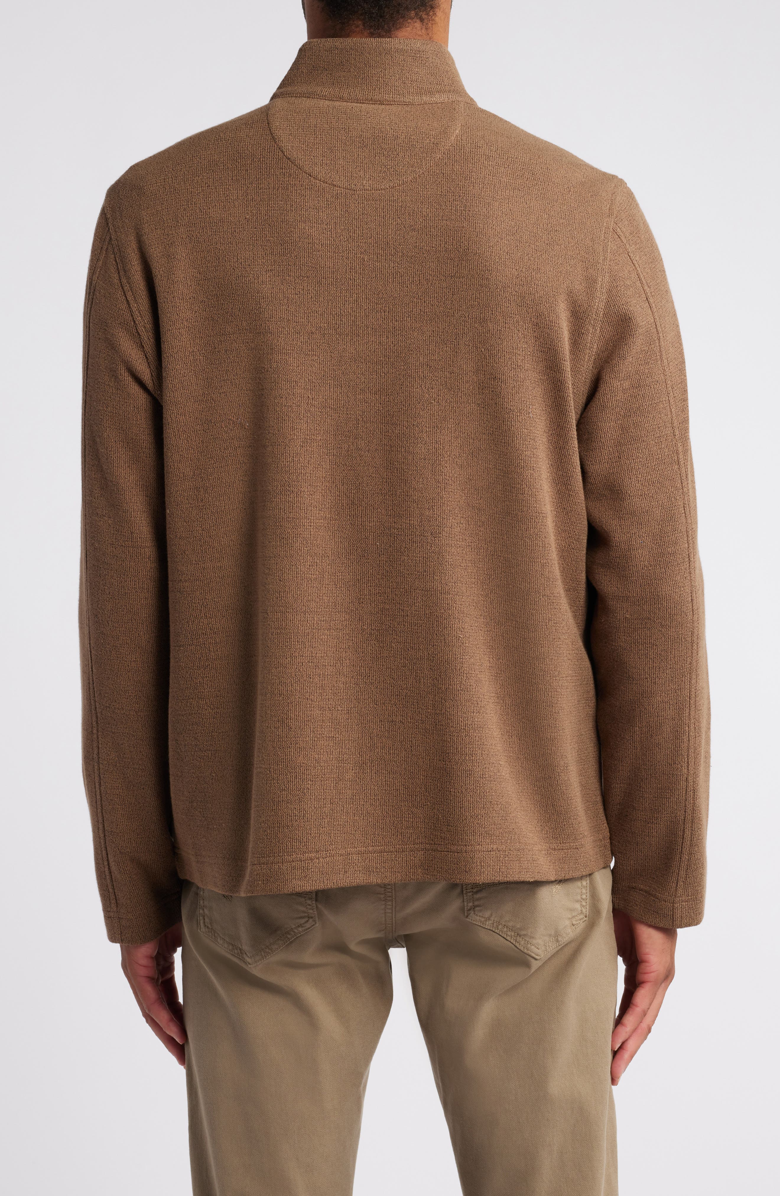 Faux Suede Panel Knit Jacket - image 2