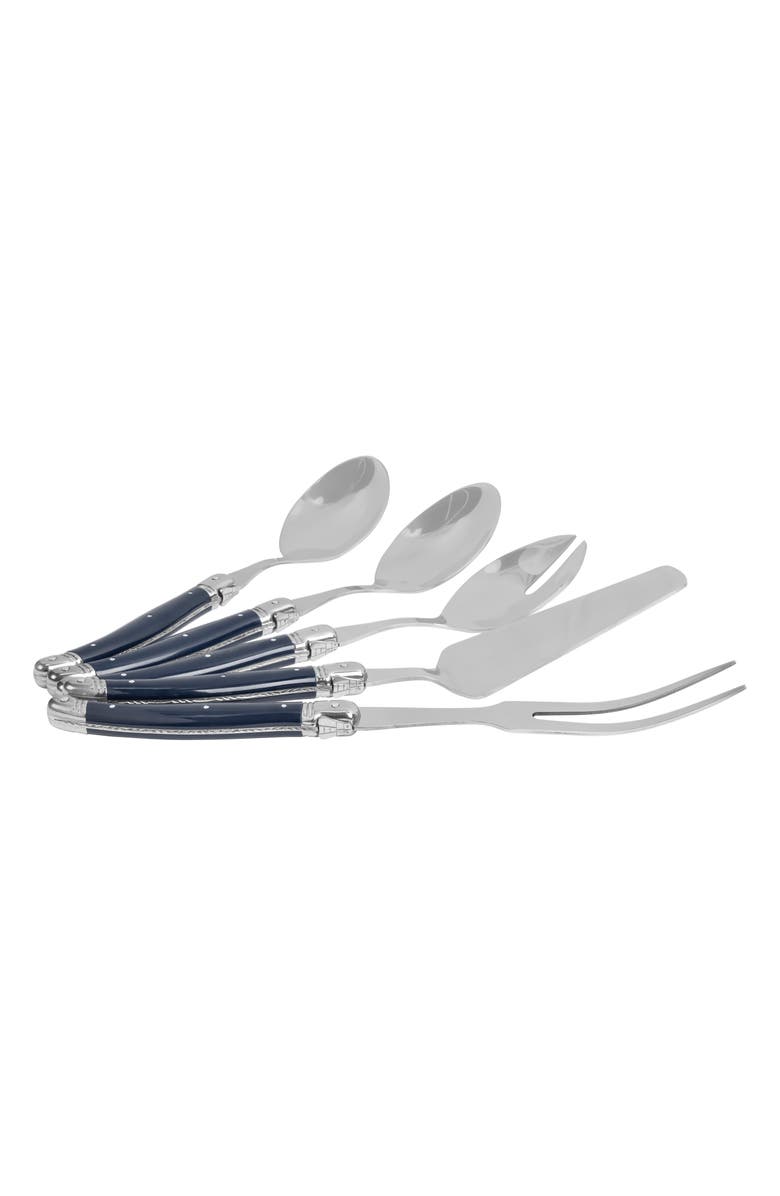 FRENCH HOME Laguiole Hostess 5-Piece Serving Set, Alternate, color, Navy
