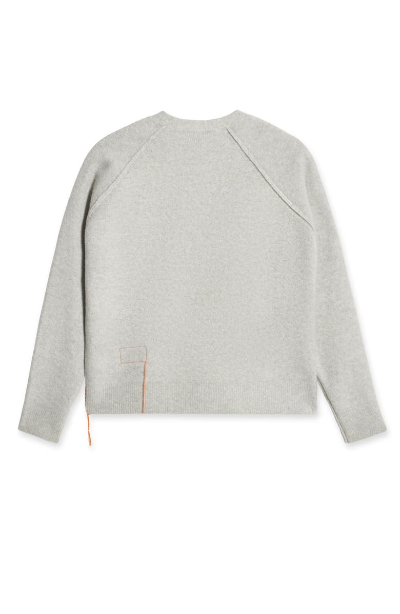 Fortela Harvard Wool Raglan Sleeve Crewneck Knit, Alternate, color, Melange