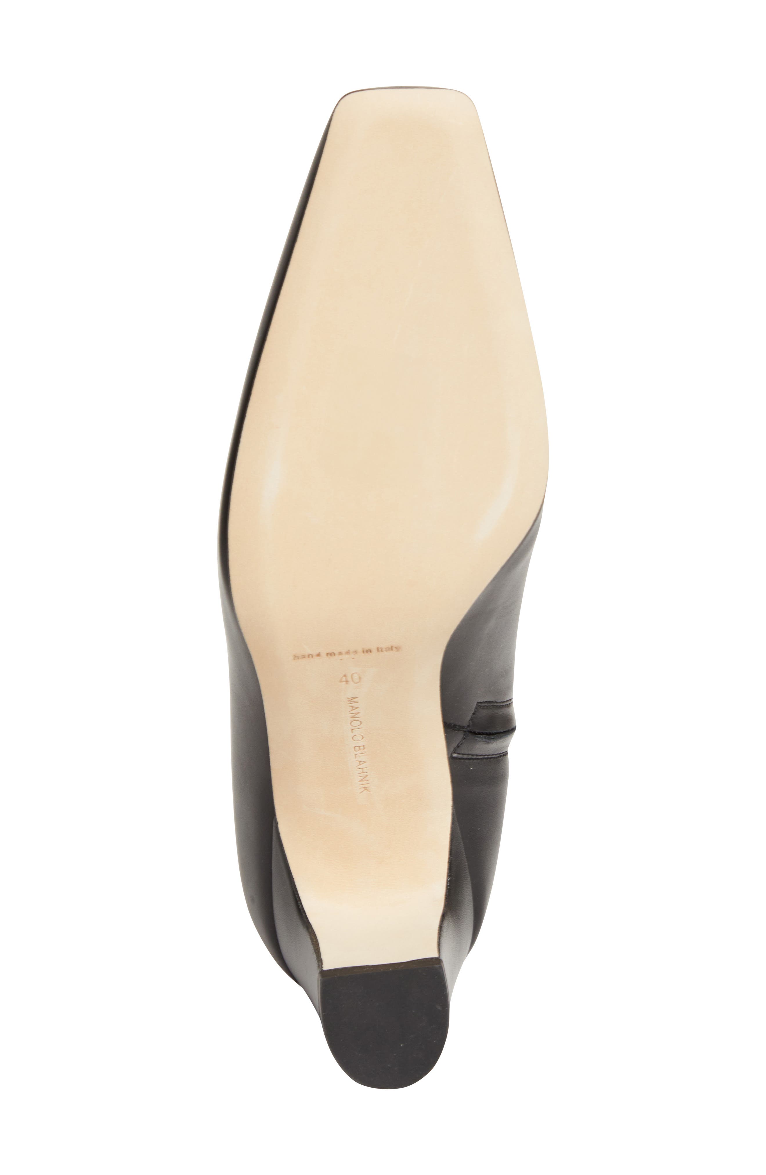Manolo Blahnik Ofaralo Square Toe Bootie, Alternate, color, Black