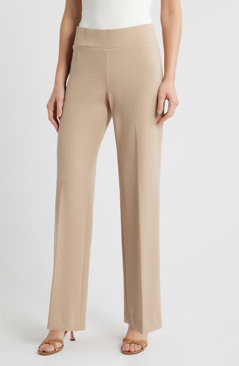 High Waist Pull On Wide Leg Pants