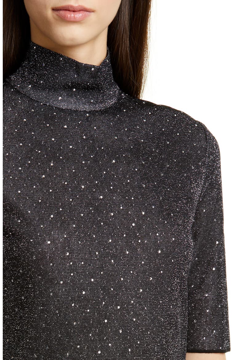 Diamond Sparkle Knit Sweater, Alternate, color, CAVIAR