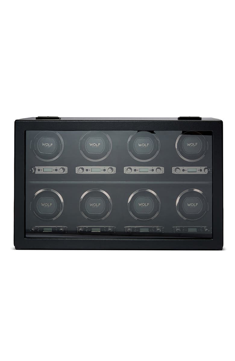 WOLF British Racing 8 Piece Watch Winder, Main, color, Black