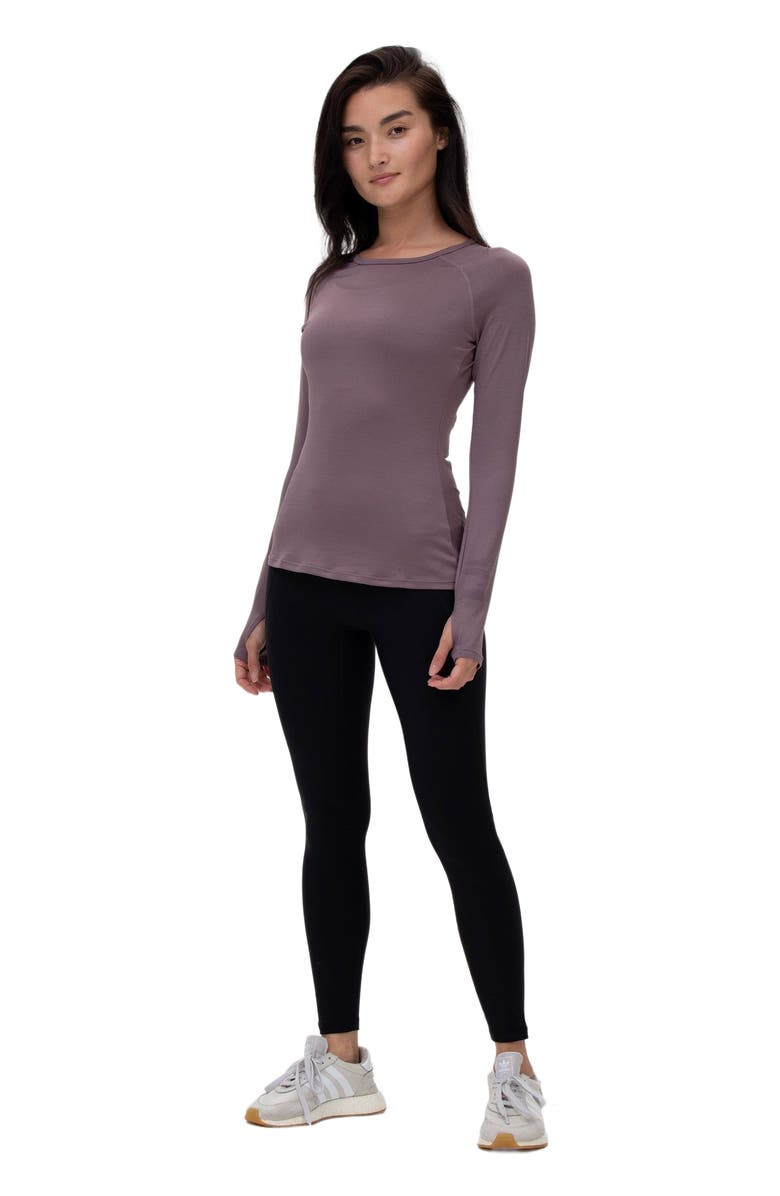 Rebody Active Citizen Compression Long Sleeve Top, Alternate, color, Stone Purple