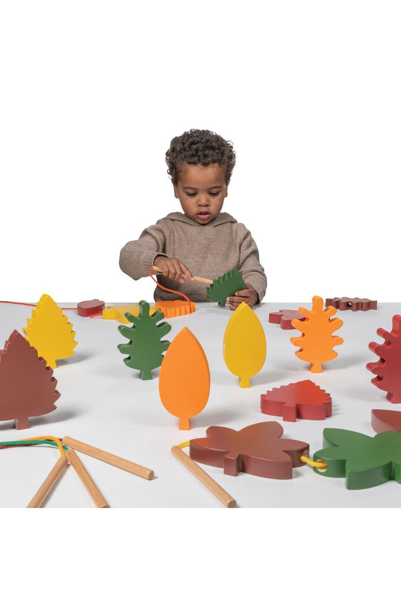 Polydron Jumbo Lacing Leaves, Alternate, color, Multicolor