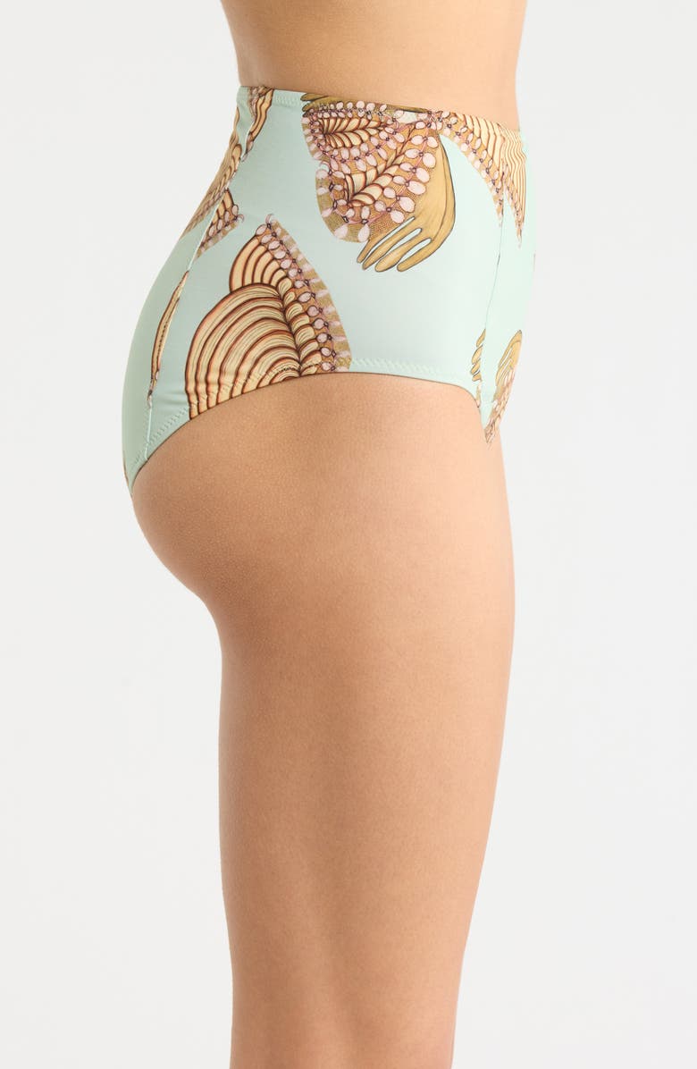 Ulla Johnson Zahara High Waist Bikini Bottoms, Alternate, color, Water Blossoms
