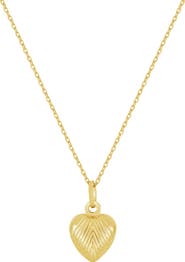 Bony Levy 14K Gold Petite Textured Heart Pendant Necklace