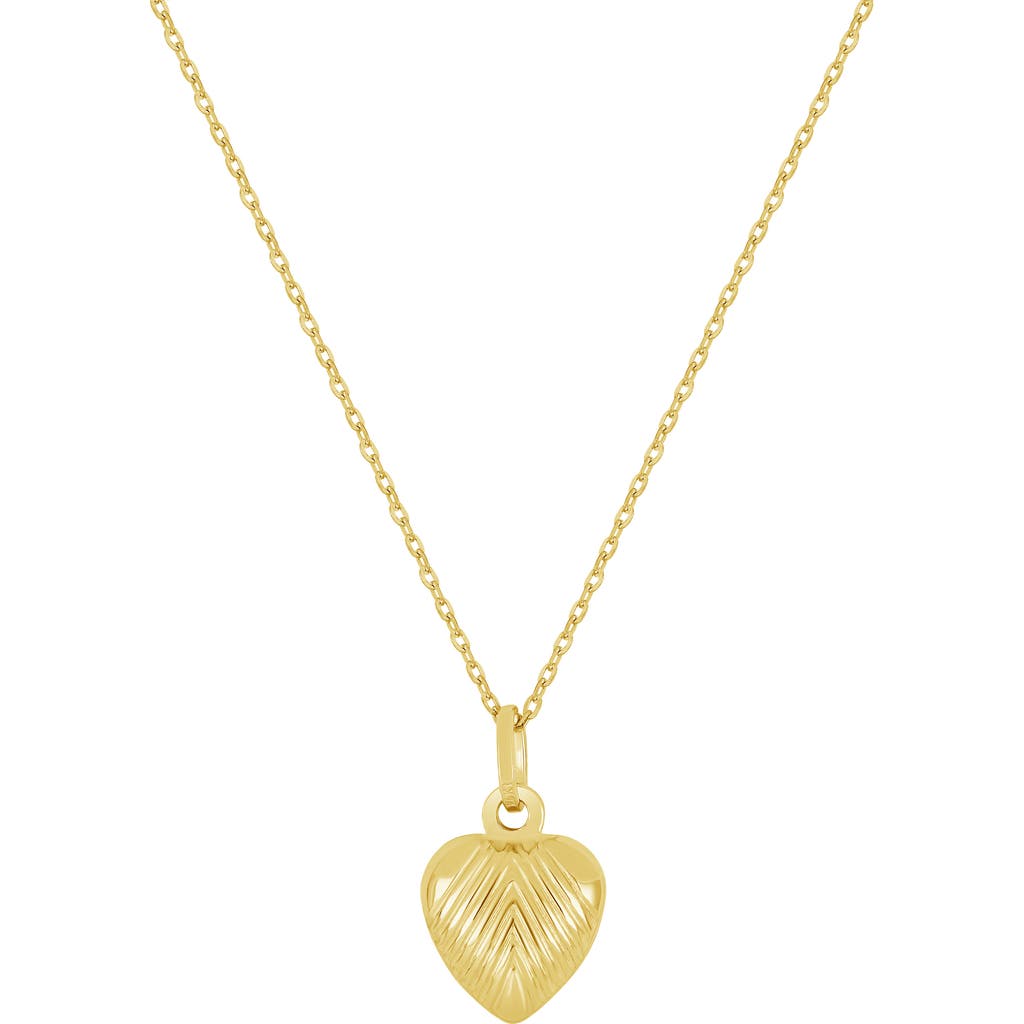 Bony Levy 14k Gold Petite Textured Heart Pendant Necklace