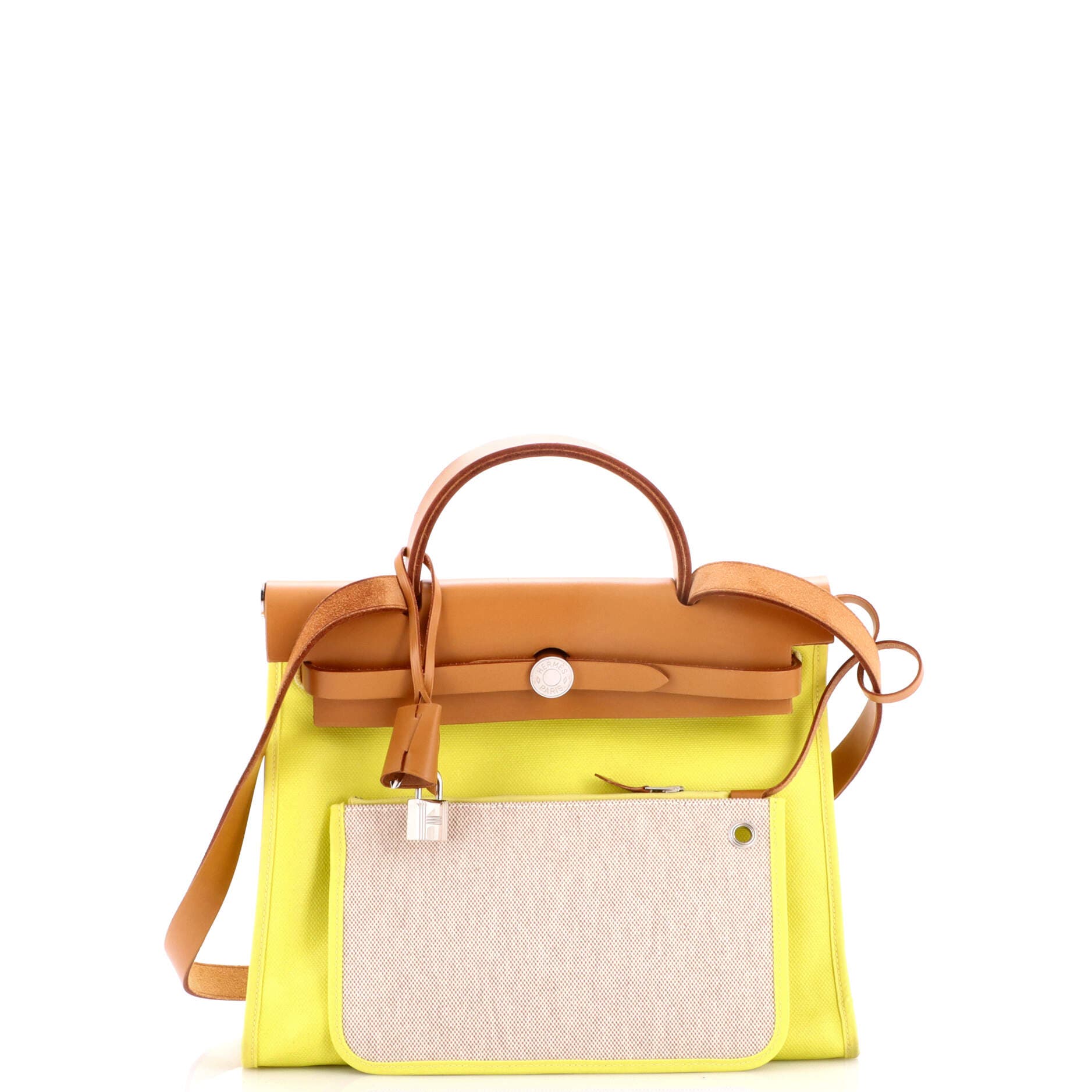 Herbag Zip Berline Vache Canvas and Leather 31, Alternate, color, Lime