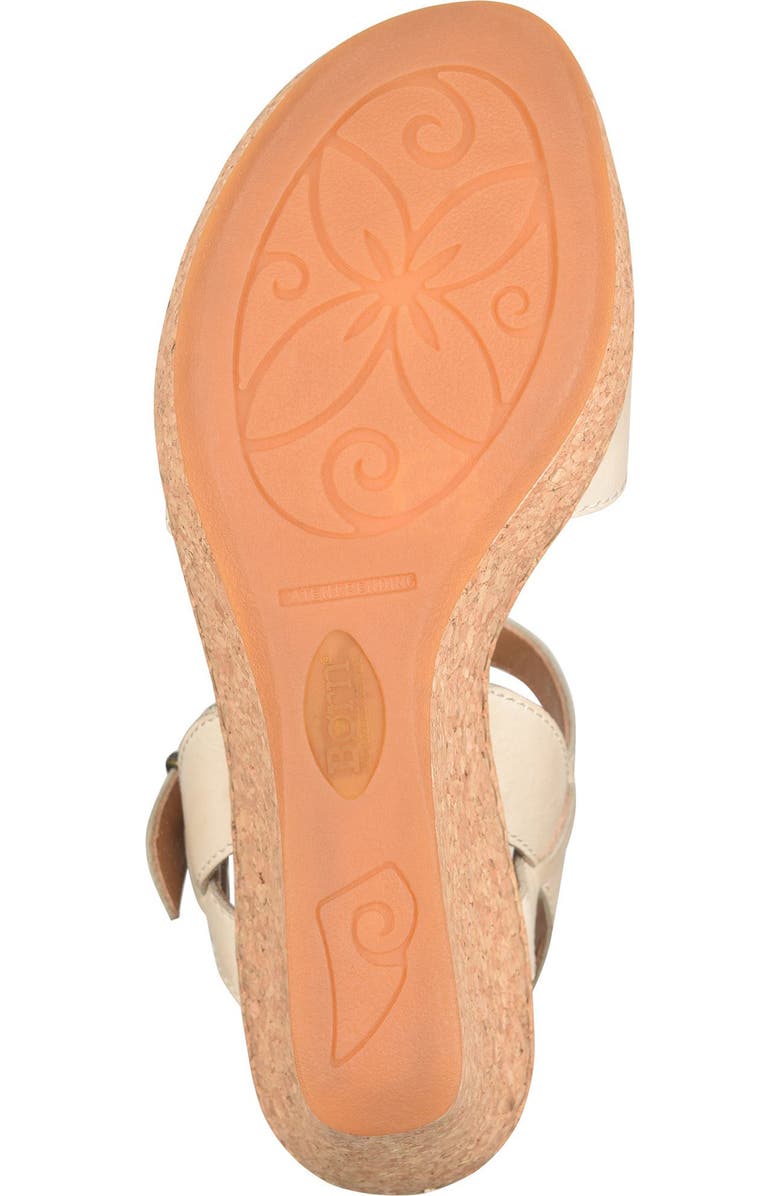 Børn Janine Platform Wedge Sandal, Alternate, color, Cream Leather