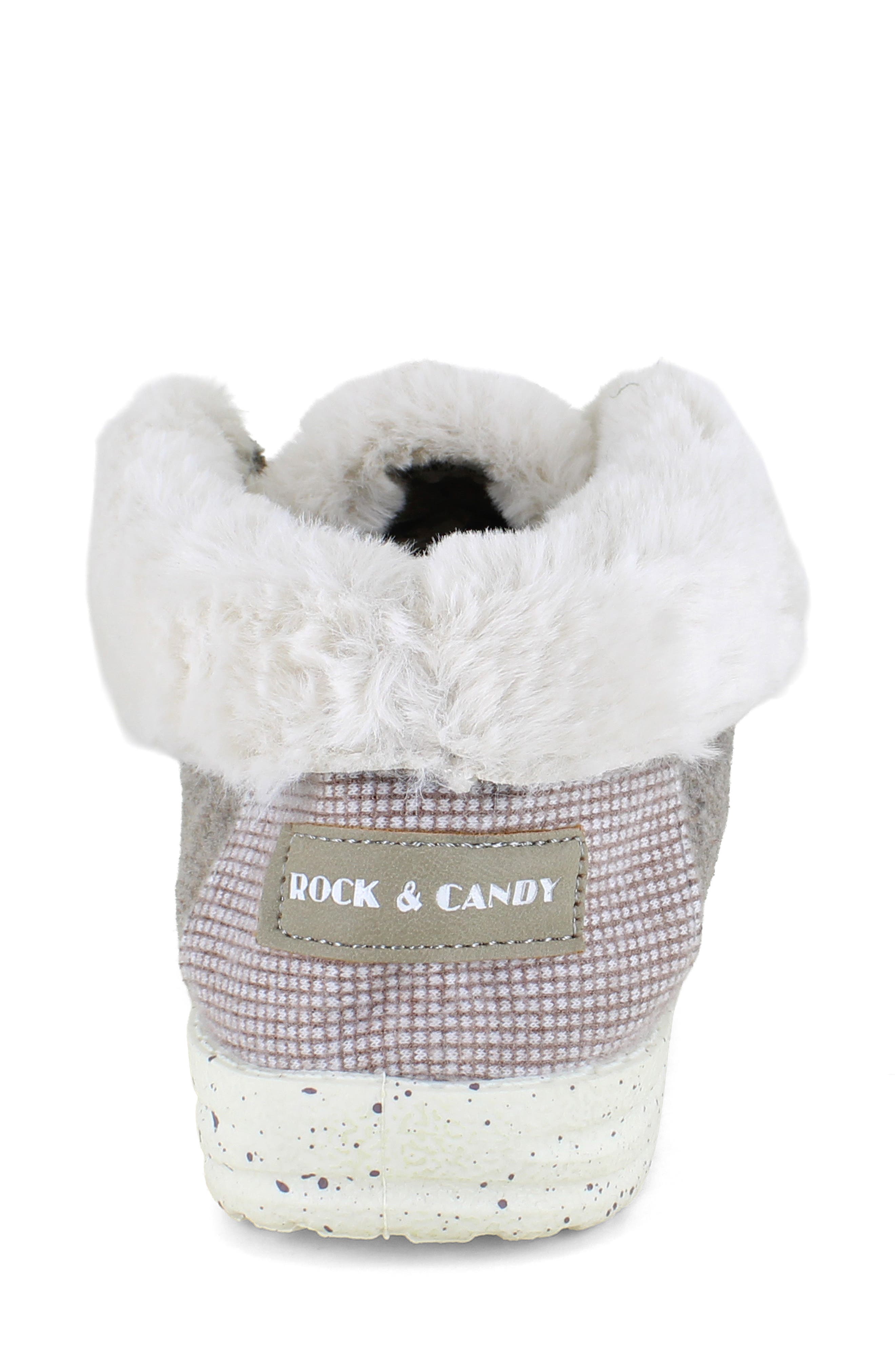 Faux Fur Trim Slipper, Alternate, color, NATURAL FABRIC - NATFB