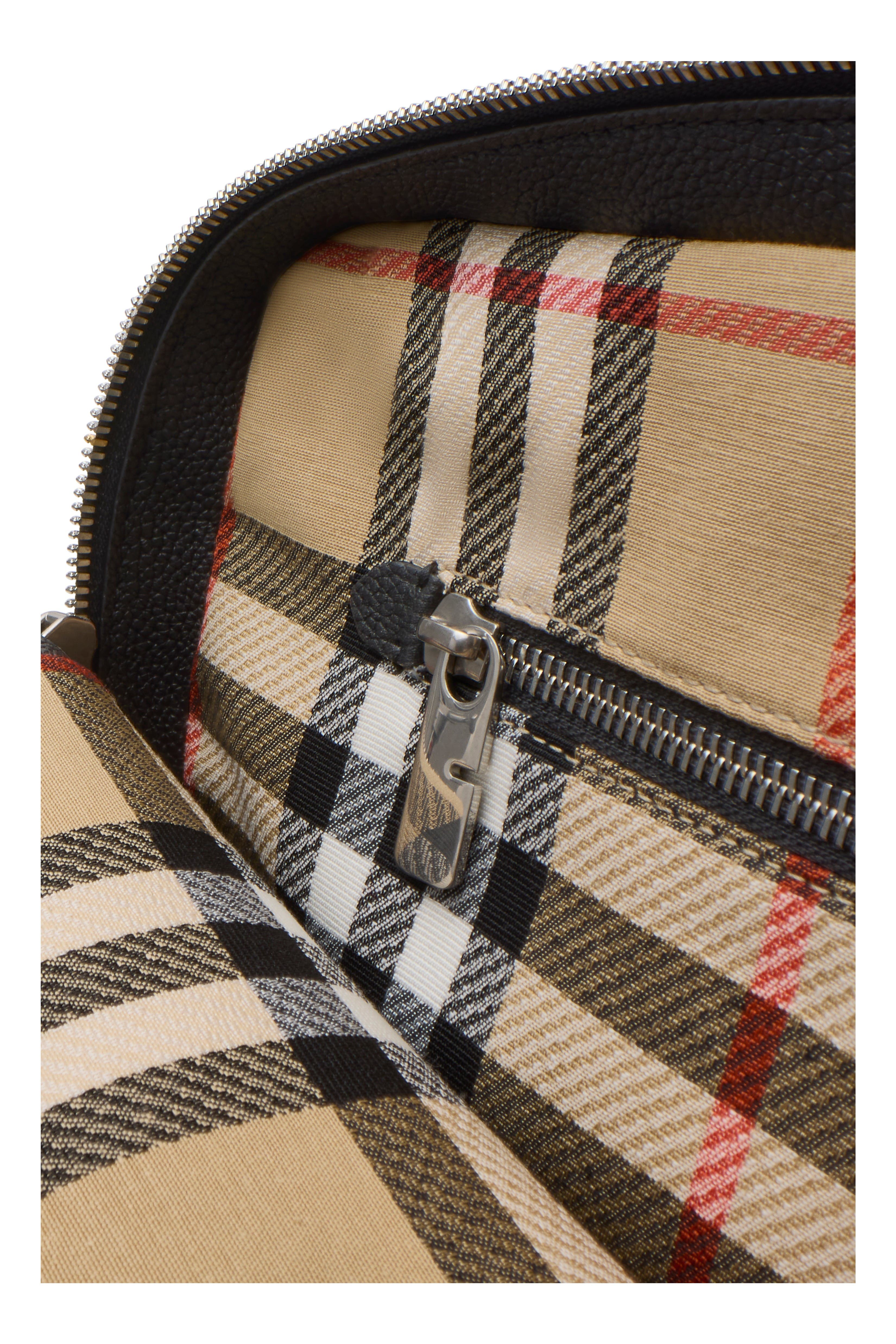 Burberry Knight Stamp Briefcase, Alternate, color, Black