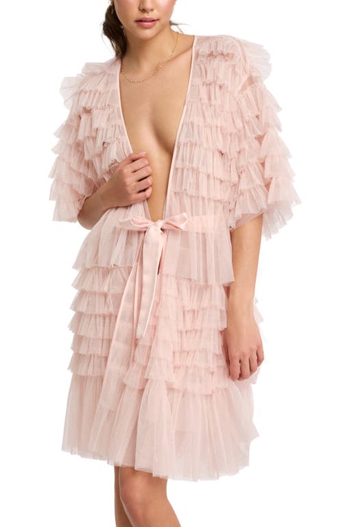 Rya Collection Froufrou Tulle Robe In Blush