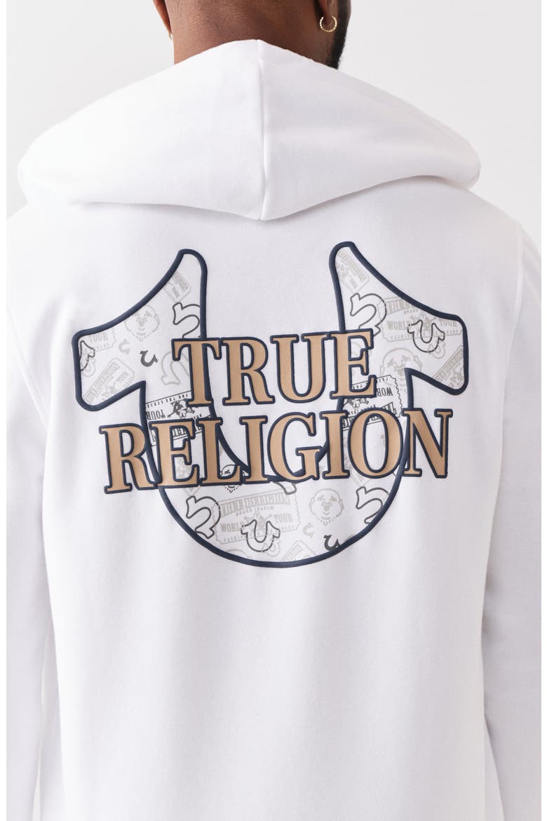 Filled All-over Print Zip Hoodie, Alternate, color, OPTIC WHITE