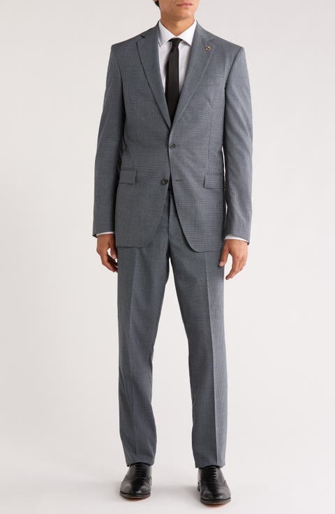 Jake Grey Gingham Wool Suit