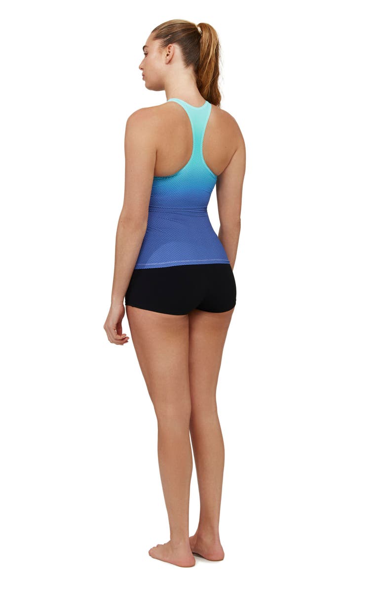 Free Sport by Gottex Nixie High Neck Tankini Top, Alternate, color, Multi-Green