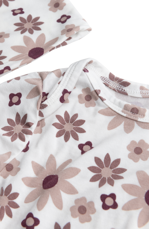 Kindred Bravely Knotted Baby Gown And Hat In White