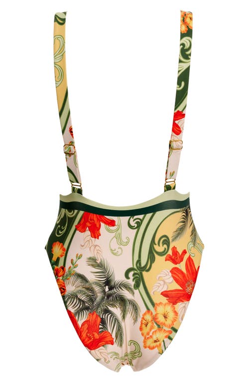 Agua Bendita Domenica One-piece Swimsuit In Green Multi