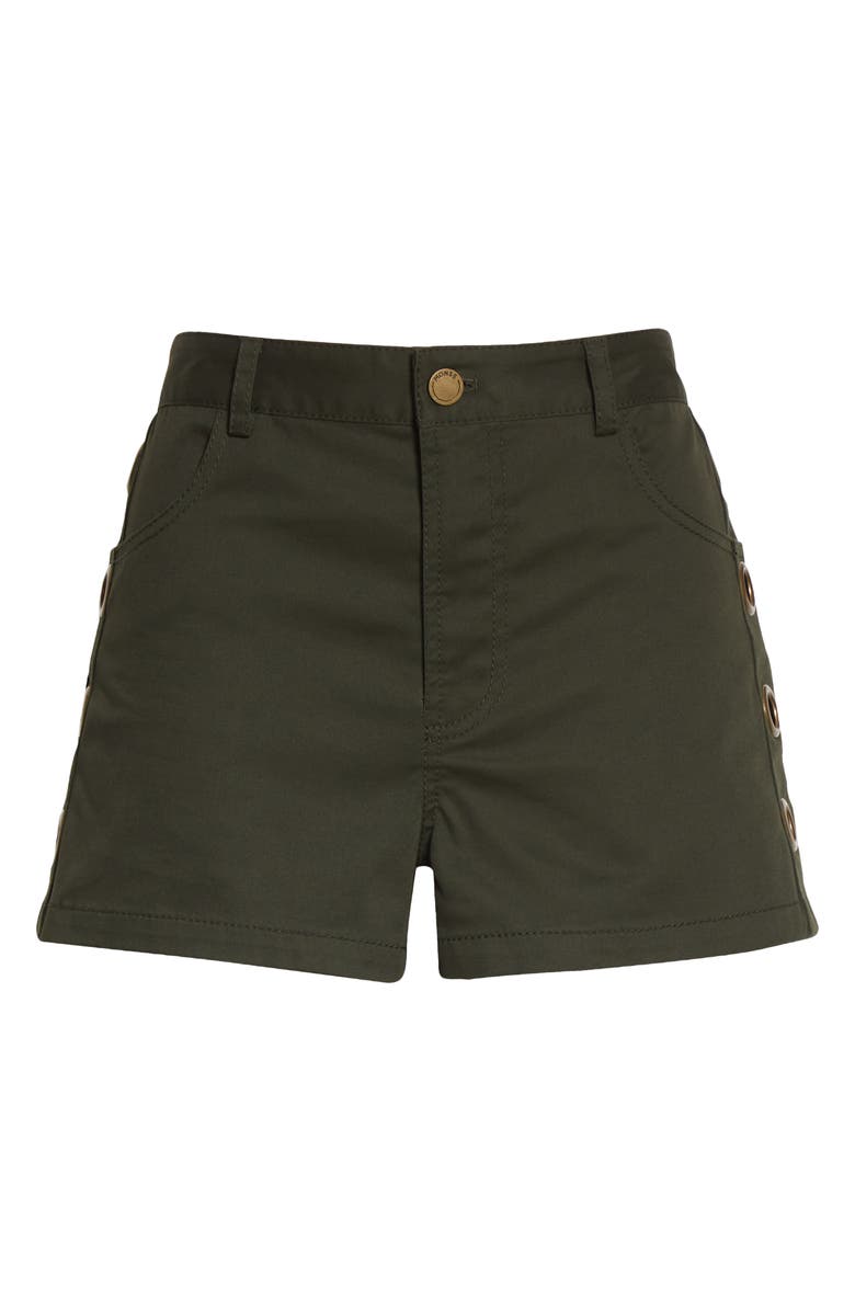 MONSE Grommet Brushed Twill Shorts, Alternate, color, 