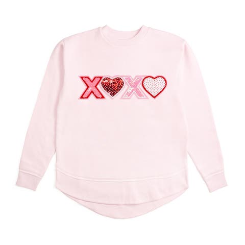 Love Sequin Patch Valentine's Day Women's Sweatshirt