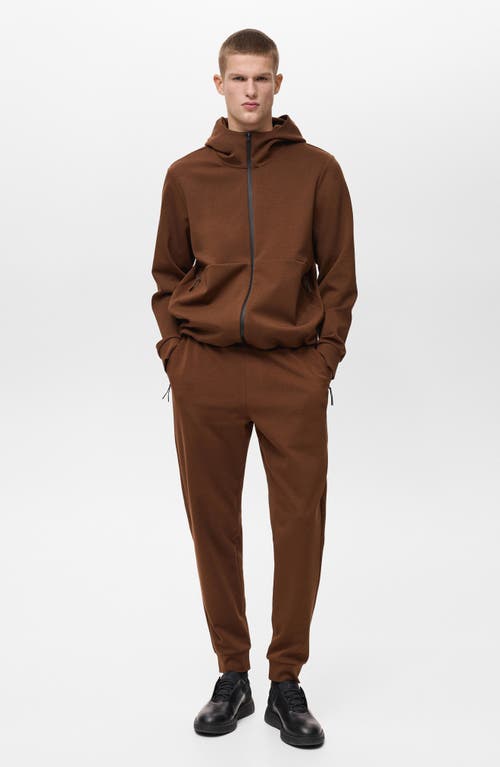Mango Comfort Joggers In Burnt Orange